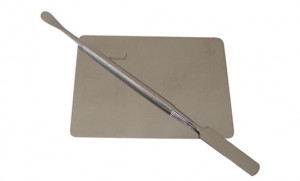 Stainless Steel Palette and Cosmetic Spatula